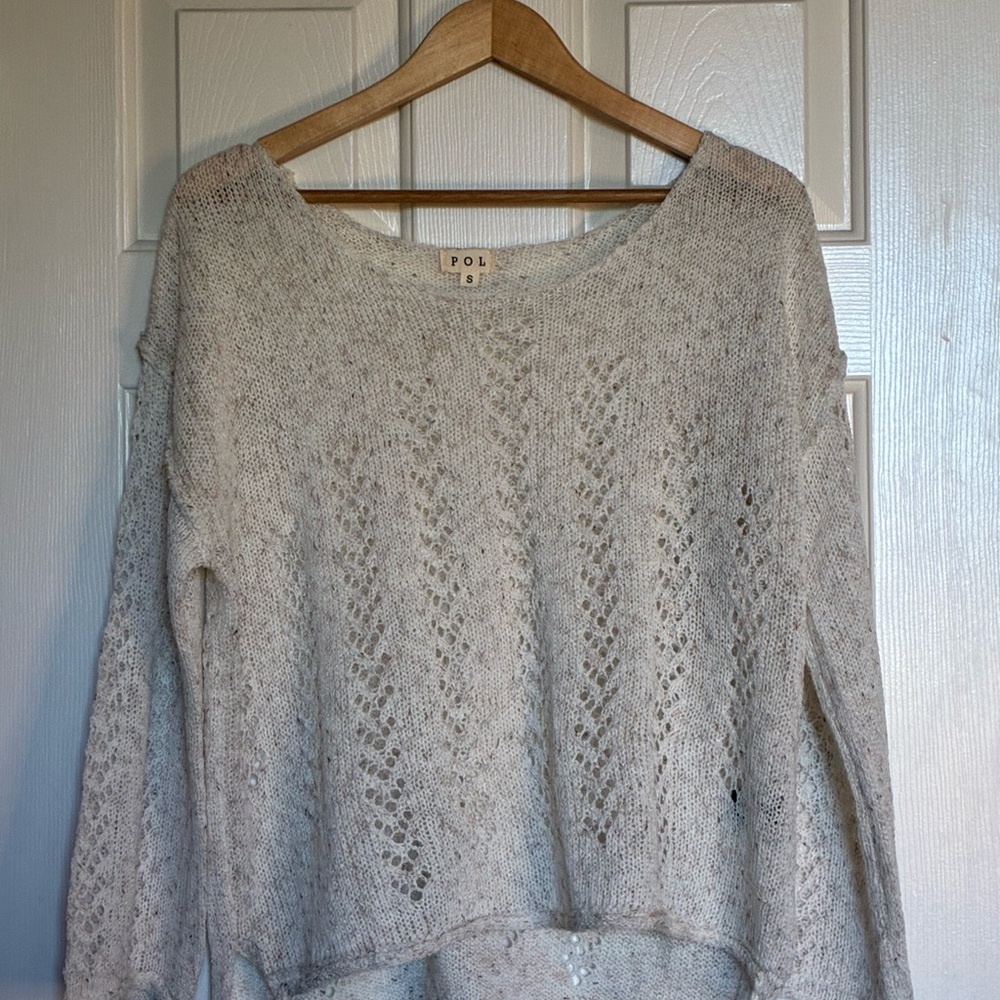 POL Cream Knit Scoop Neck Sweater - Picture 2 of 7